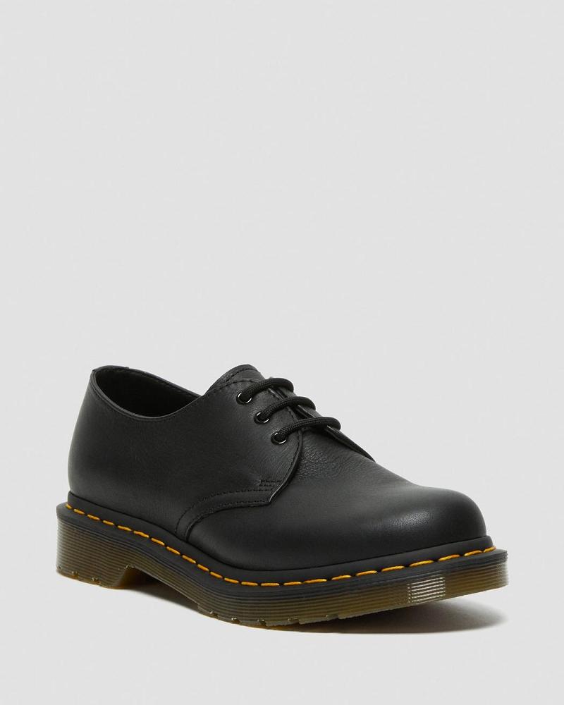 Black Women\'s Dr Martens 1461 Virginia Leather Oxfords Shoes | CA 379BEX